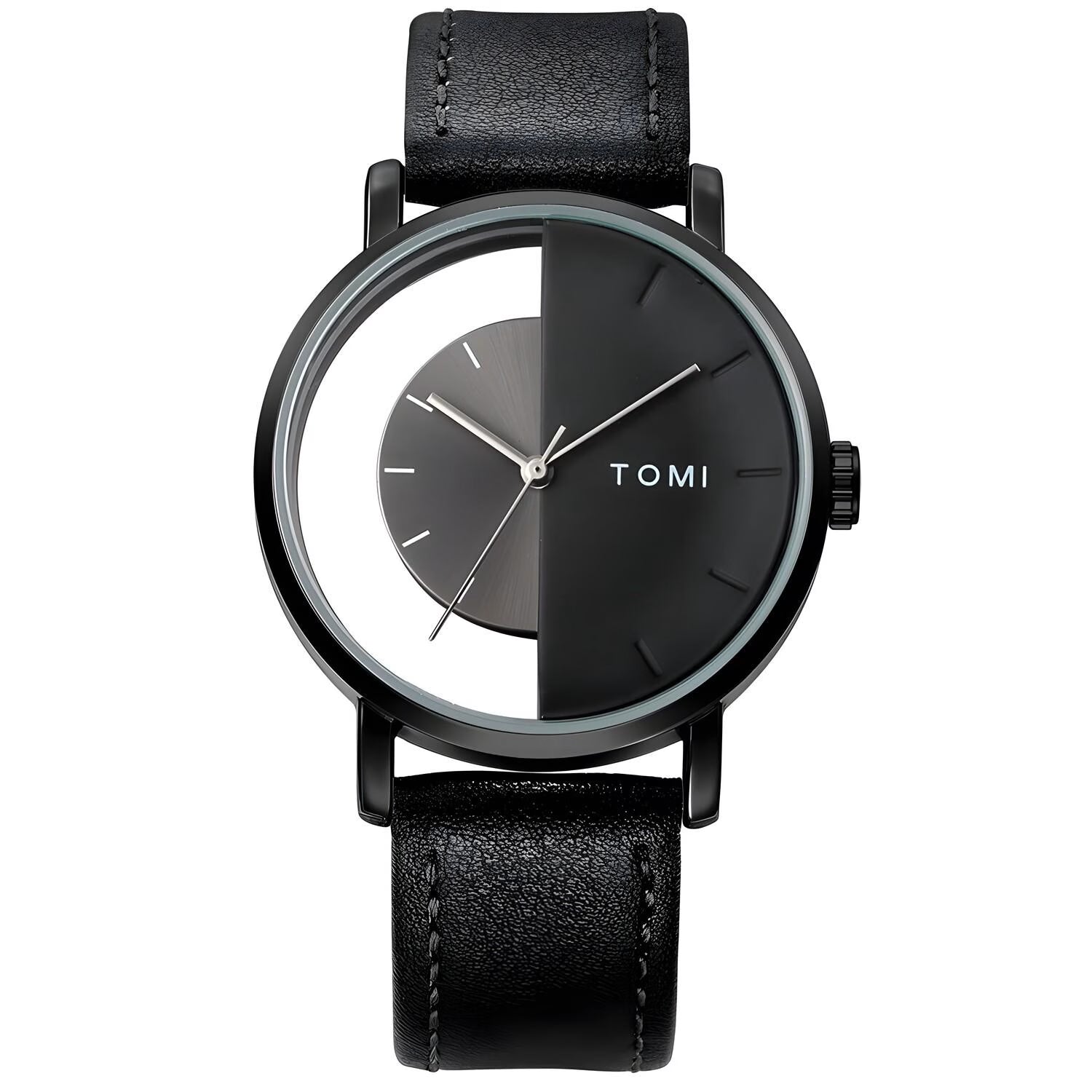TOMI T-080 Unisex Watch Half Transparent