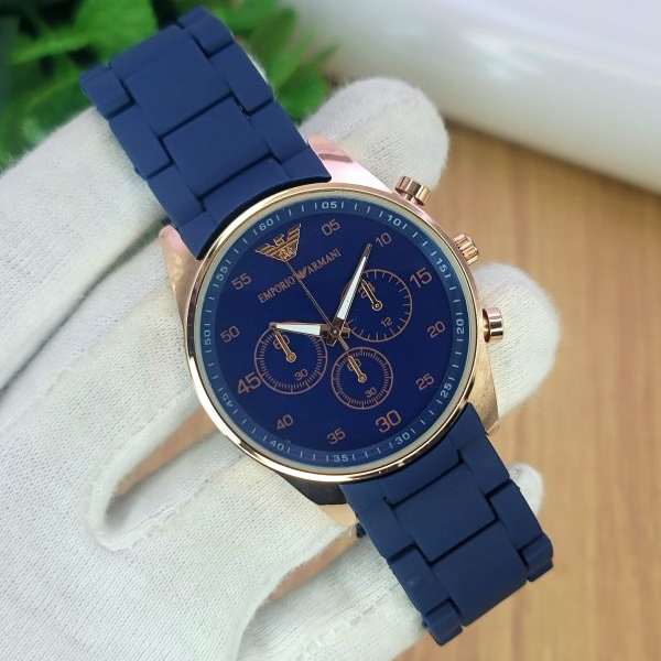 Imported Rubber-Strap Quartz Watch