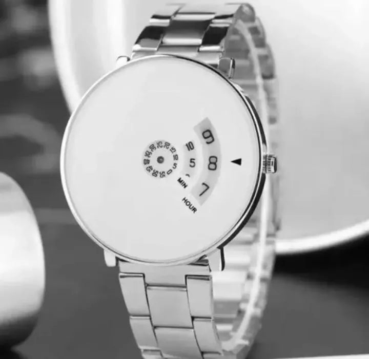 Black & White Stainless Watch