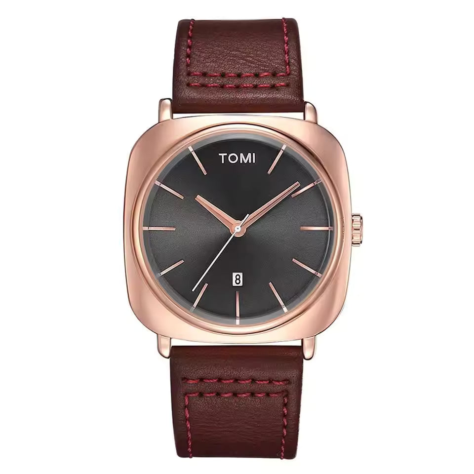 Tomi Coffee Square Dial Watch