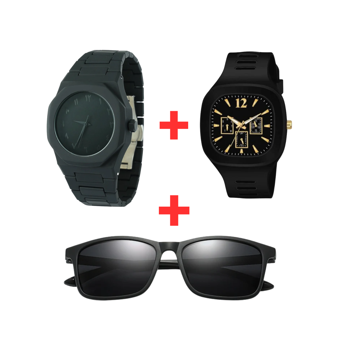 Stylish Watch & Sunglasses Combo Deal