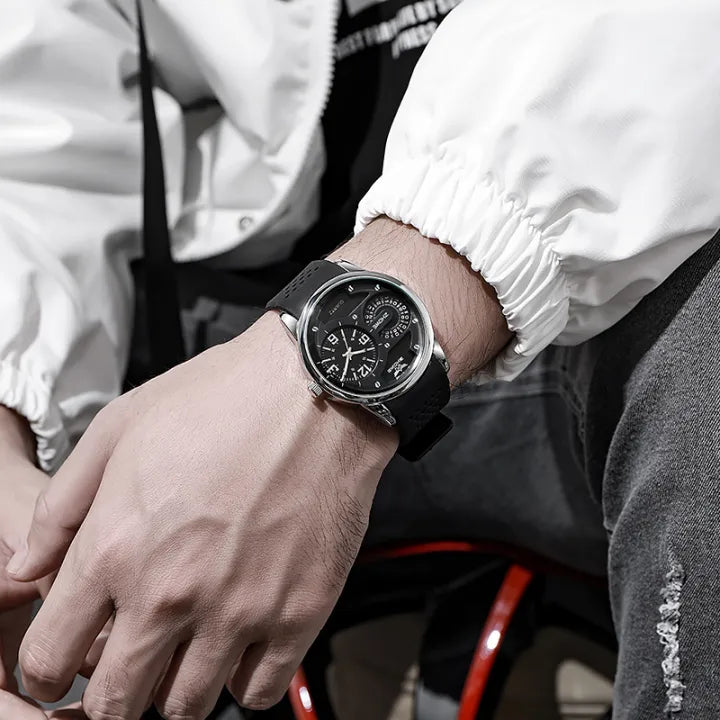 Dual Dial Rubber Watch